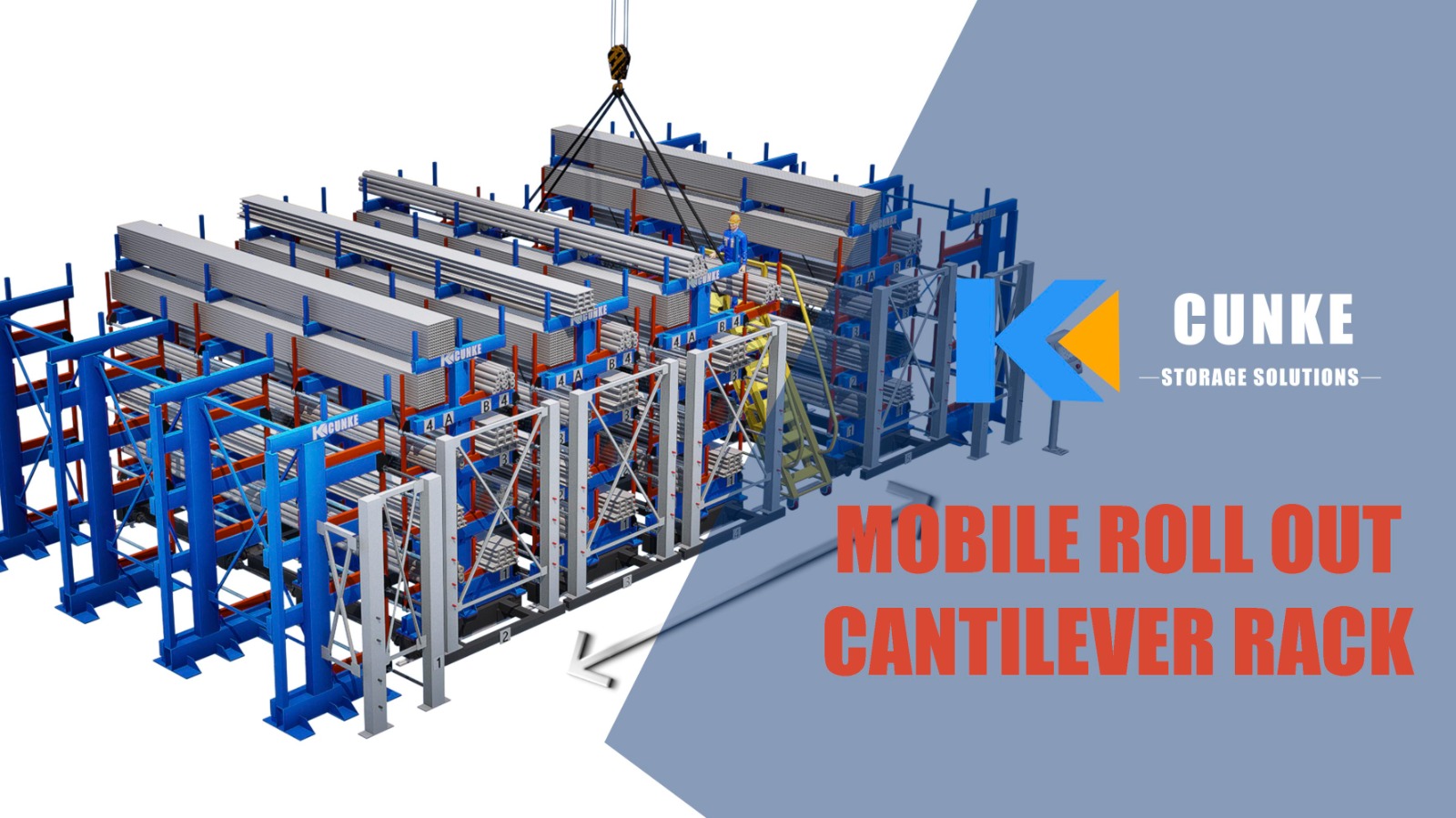 MOBILE ROLL OUT CANTILEVER RACK