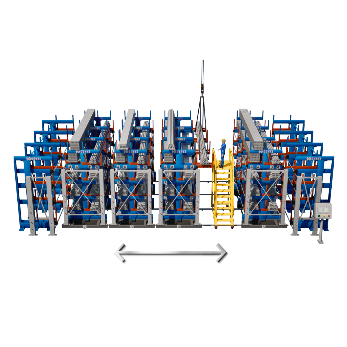 MOBILE ROLL OUT CANTILEVER RACK